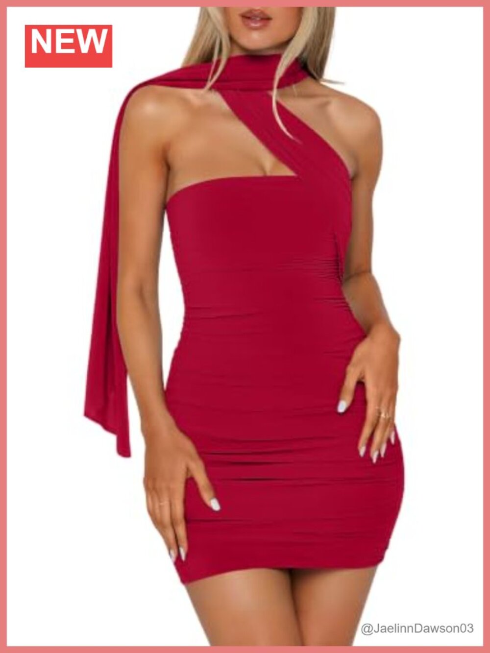 Women's Tube Dress with Scarf Ruched Bodycon Backless Club Night Out Mini Dress